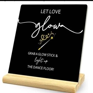 Acrylic Love Theme Tabletop Sign For Glow Sticks